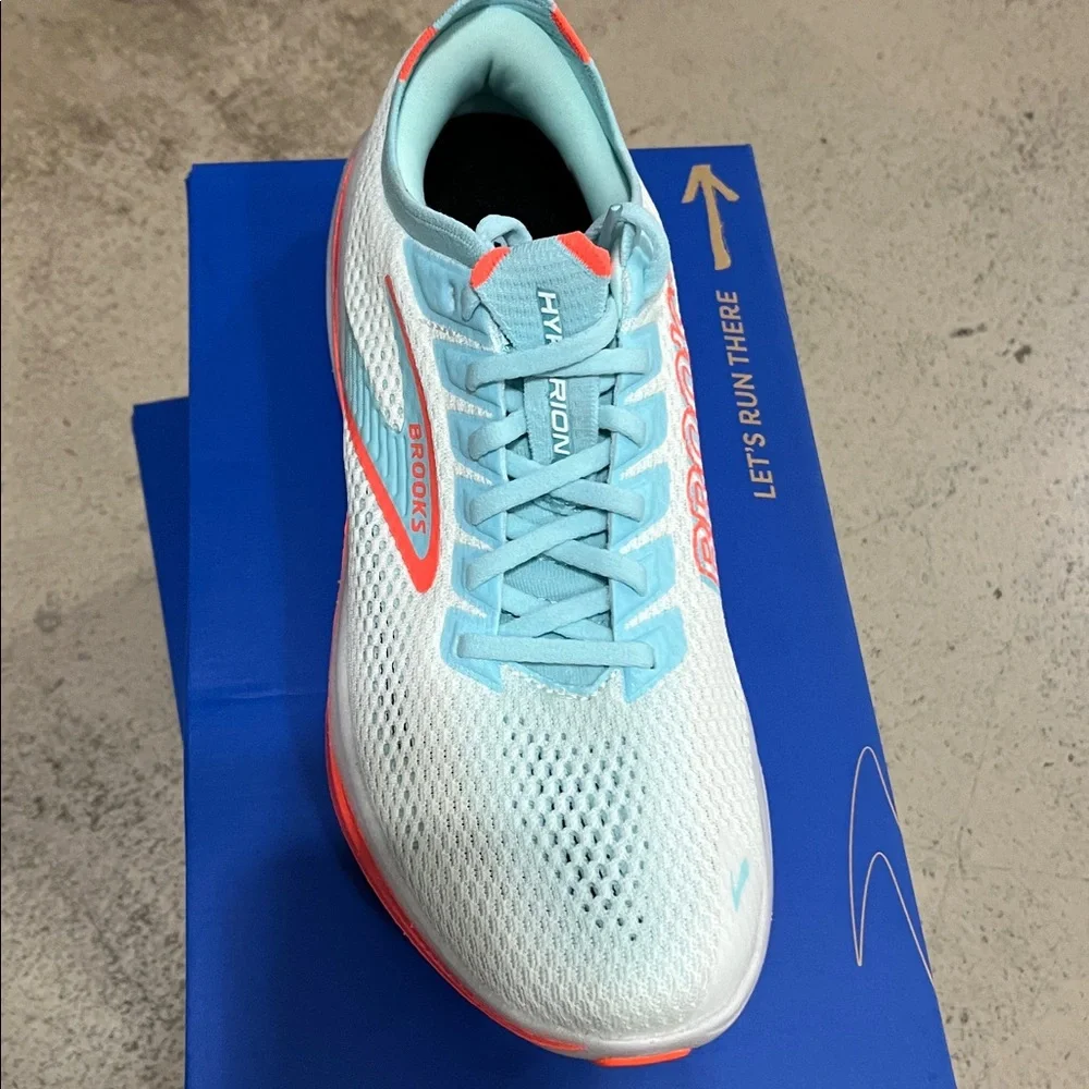 Brooks Women's Athletic Shoes - Light Blue and Bright Pink - Picture 2 of 3